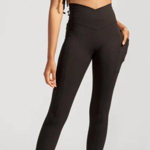 Popflex Crisscross Hourglass Legging with Pockets - Black - 27" / Medium
